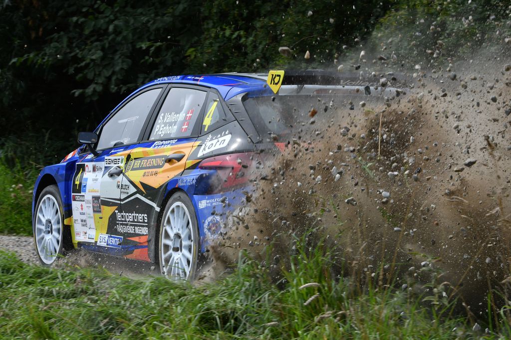 Simon Vallentin og Peter Egholm vandt syv hastighedsprøver i weekendens Rally Jylland
(Foto: Morten Dam)